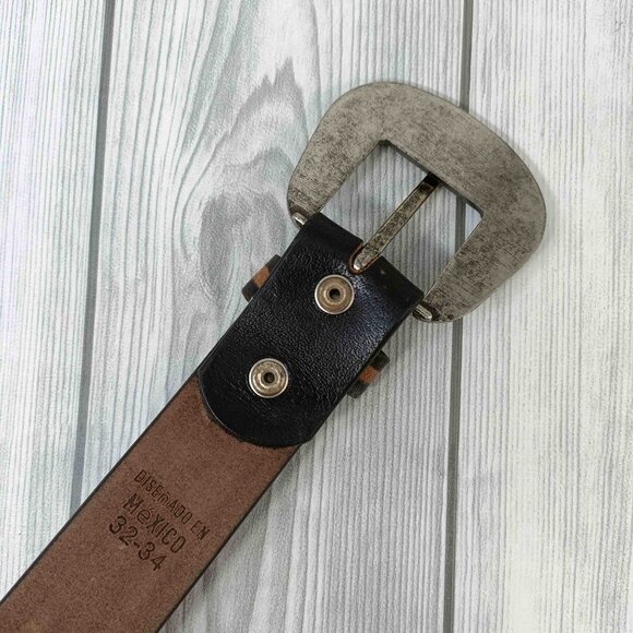 Western Leather Belt | Beautiful Hand-Tooled Basketweave Belt, Gift for Unisex - Picture 7 of 12